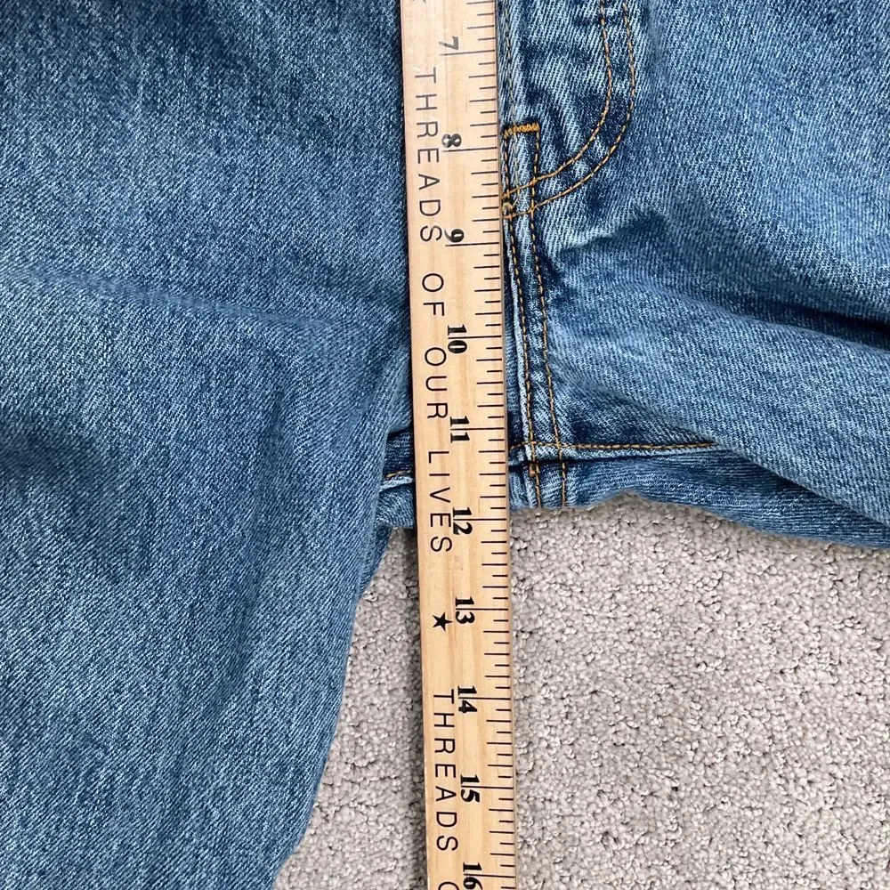 Levis 501 Jeans Men W36 L32 M Blue Button Fly 423 Straight Denim Red Bat‎ Wing